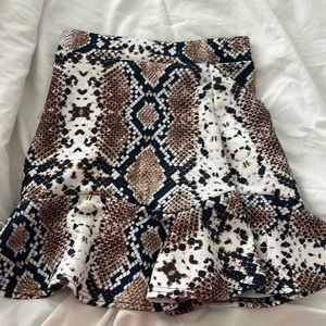Nasty gal uk 6, US 2 snake skin mini skirt! Worn once.